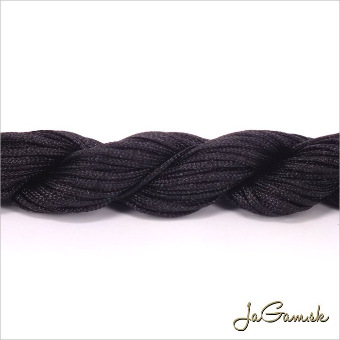 Nylonová šnúrka 1mm čierna - 24m (1032_20)